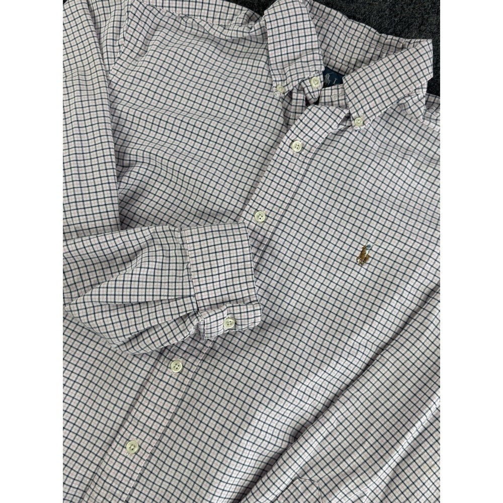 Ralph Lauren Classic Fit Shirt M Check Pony‎ Logo 22x28 Button Down